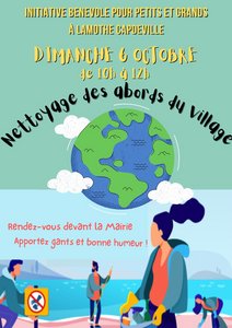 Affiche nettoyage village